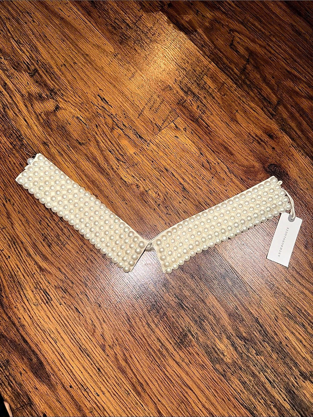 Anthropologie Pearl Embellished Peter Pan Collar NWT C1.FR.1.4